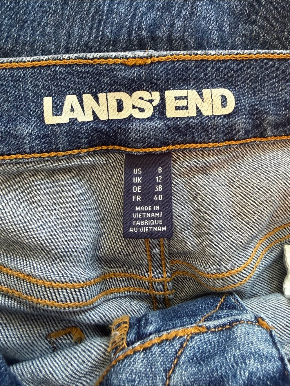 Lands' End Jeans Straight-Leg Blue size 8 - Picture 2 of 10